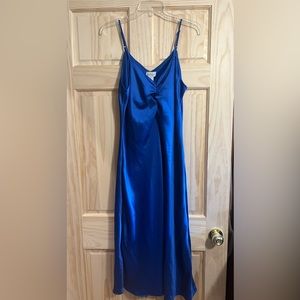 Nicole Miller Blue Silk Dress